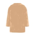 thumbnail image 4 of LSLJS Women Fashion Solid Pocket Color Jacket Plush Long Sleeves Lapel Coat, 4 of 6