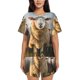 thumbnail image 1 of Balery Cute Prairie Sheep Herd Conjunto de Pijama para Mujer con Estampado, Dos Piezas de Manga Corta y Shorts, Ropa de Dormir Suave con Cuello Redondo y Bolsillos-XX-Large, 1 of 6