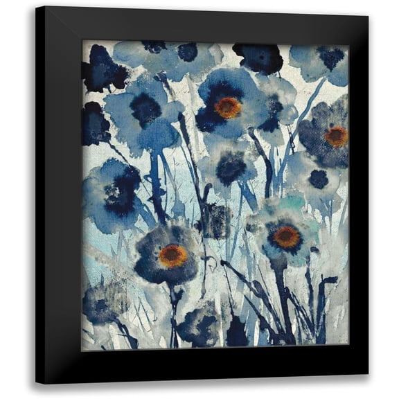 Susan Jill 12x14 Black Modern Wood Framed Wall Art Titled - Forget Me Not I