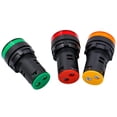 thumbnail image 2 of Baomain Indicador LED Luz piloto AD16 L22 20mA 22mm 0.86"" Verde*1 Rojo*1 Amarillo*1 Lámpara indicadora 3 piezas (110V AC), 2 of 5