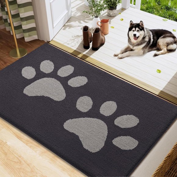 Arotive Tapis de Porte Intérieur, 32 Pouces x 47 Pouces Absorbant, Résistant à la Saleté, Lavable, Tapis de Porte avant et Arrière, Paillasson d'Entrée Antidérapant à Profil Bas avec Pattes de Chien, Durab