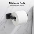 thumbnail image 4 of Matte Black 5-Piece Bathroom Hardware Set with 16-Inch Towel Bar, Toilet Paper Holder, Robe Hooks, SUS304 Stainless Steel Modern Square Design, 4 of 4