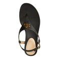 thumbnail image 4 of LAUREN RALPH LAUREN Womens Black Logo Cushioned Jeannie Round Toe Wedge Buckle Dress Sandals 8.5 B, 4 of 4