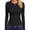 Black, variant on Women's Fashion Ribbed Crew Neck Long Sleeve Top, Slim Fitted Stretchy Basic Undershirt, Soft Compression Layering Tee for Fall Winter Casual Work Outfits Camel S