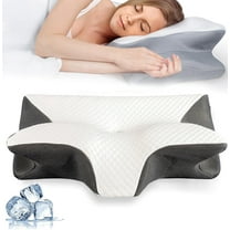 Airway Pro Sleep Apnea Pillow, Airway Pro Cervical Pillow, Neck-Elevation Designtm, Pillows for Neck Pain Relief, Neck Support Pillows for Sleeping, For Back, Side, Or Stomach Sleeping (Black)