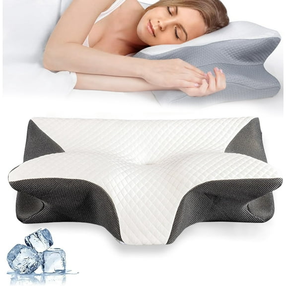 Airway Pro Sleep Apnea Pillow, Airway Pro Cervical Pillow, Neck-Elevation Designtm, Pillows for Neck Pain Relief, Neck Support Pillows for Sleeping, For Back, Side, Or Stomach Sleeping (Black)