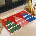 thumbnail image 6 of Grrvtrz Christmas Velvet Floor Mat Bathroom Against-slide Mat Christmas Tree Print Decorative Carpet Suitable for Bedroom Door Bathroom Sturdy Decoration,Holiday Products,Christmas Gifts, 6 of 6