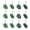 Ombre & Dark Green Monstera & Strelitzia, variant on Tropical Leaf Shower Curtain Hooks, Green Botanical Resin Rings, Monstera Leaf Bathroom Decor, Set of 12
