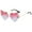 Hot Pink, variant on XASZHN Heart Shape Vintage Sunglasses Women欧美个性 Rimless Colorful Metal Frame Sun Glasses Purple One Size