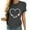 Dark Gray, variant on Fesfesfes Tshirts Shirts for Women Girls Plus Size Sunflower Print Tees Short Sleeve T Shirt Blouse Tops Workout Shirts M(US:6)