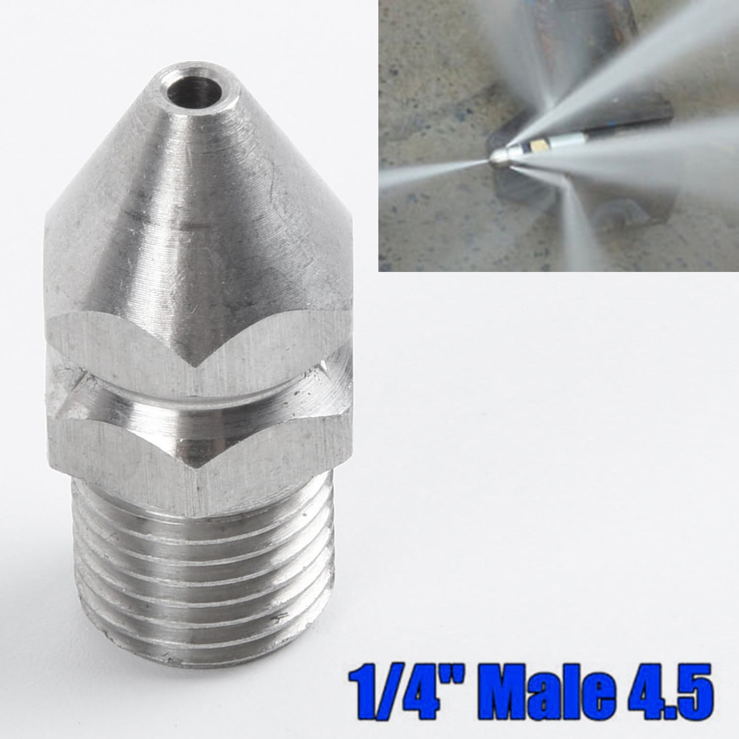 Pressure Washer Drain Sewer Cleaning Pipe Jetter Rotary Nozzle B:Round Head 