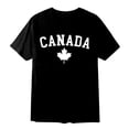 thumbnail image 3 of WEIYLL T-Shirts pour Femmes, Imprimé Feuille d'Érable, Noir, Tailles TG, 3 of 3