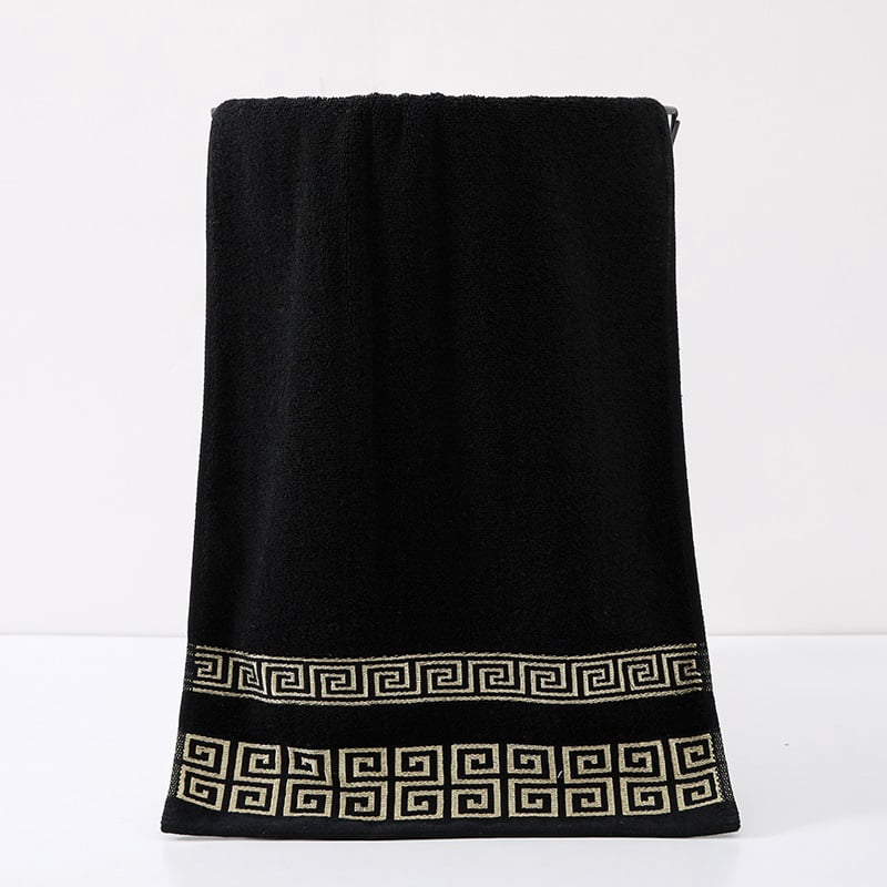6pcs 100% Cotton Bath Towel Set, Includes 2 Bath Towels, 2 Hand Towels, And 2 Washcloths. GSM 400, Luxurious Quality, Geometric Pattern, Ultra-soft And Highly Absorbent. For The Bathroom Or Travel.