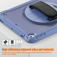thumbnail image 5 of Allytech Shockproof Case for Apple iPad 6th 5th Gen, iPad 9.7" 2018/2017, 360 Rotating Stand Translucent Back Cover Shockproof Adjustable Shoulder Strap Kids Friendly with Pencil Holder - Grey, 5 of 11