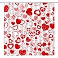 thumbnail image 4 of Valentine''s Day Shower Curtain Red Pink Heart Romantic Sweet Love for Lover Couple Creative Bathroom Decor Fabric Curtain with Hooks, 5881AL-180x213, 4 of 4