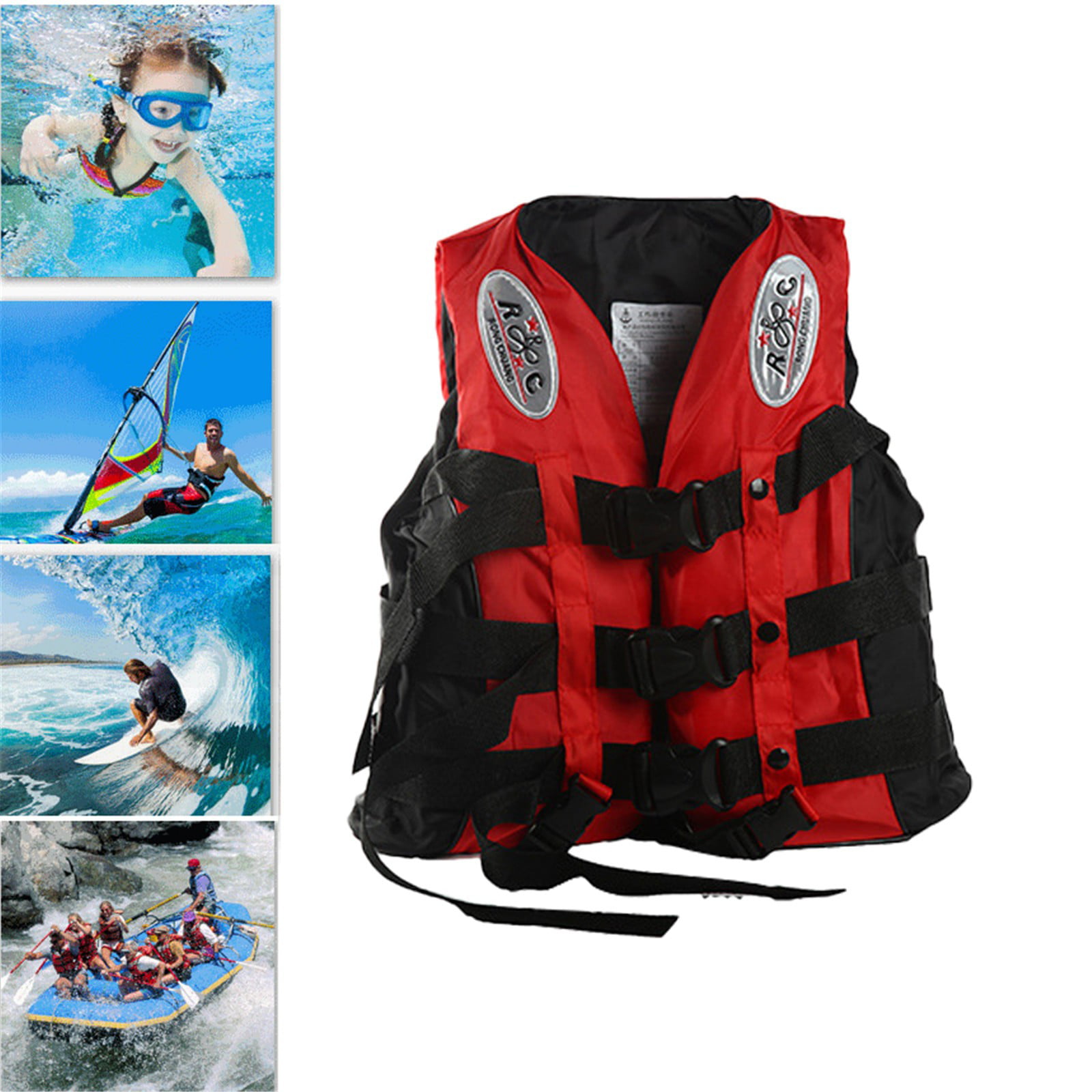 Watersport Adult Life Jacket Buoyancy Sailing Kayak Canoeing Aid Vest Max 75kg
