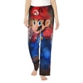 thumbnail image 2 of Lsque Mario Print Women's Pajama Pants, Lounge Pant - Comfortable Home Wear,Elastic Waistband, Stylish Design-Medium, 2 of 9