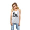 thumbnail image 2 of Keep Talking I'm Diagnosing You Women's Fashion Sleeveless Flowy Racerback Workout Yoga Tank Top Sport Grey Medium, 2 of 3