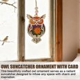thumbnail image 4 of Owl Suncatcher Ornament with Greeting Card Suncatcher Hanging Ornament With Card, 4 of 5