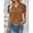 Brown, variant on Only Moment Women's Short Sleeve Tops Short Sleeve V Neck Lelis Fabric Button Down Casual Blouses V Neck Outfits Summer Spring Clothes 2026 Blouses for Women Trendy Navy,S
