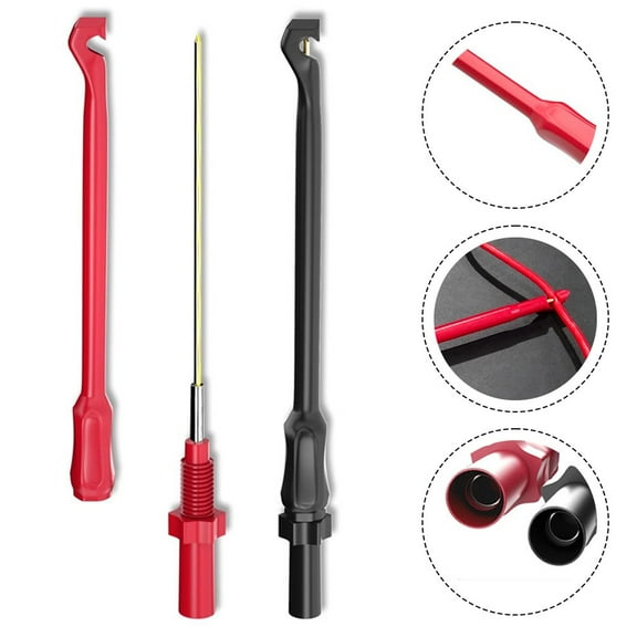 Multimeter Automotive Test Leads Kit With Wire Piercing Clip Puncture Probe 4Mm