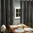 thumbnail image 4 of TOWN & COUNTRY BASICS Cabana Solid Heavyweight Indoor Outdoor Curtains, Light Filtering Opacity with Grommet Top, Water Repellent, 2-Pack Set, 54"x96", Charcoal, 4 of 11