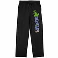 thumbnail image 4 of Rugrats Reptar Logo Men's Black Sleep Pajama Pants, 4 of 7