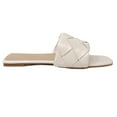 thumbnail image 4 of SNJ New Women's Braided Single Band Strap Flat Square Toe Open Slide Sandal, 4 of 4
