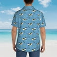thumbnail image 4 of Pofeuu Dolphin Lovers Print Hawaiian Shirt for Men Sleeves Casual Button Down Summer Beach Dress Shirts T-Shirts,Large, 4 of 7