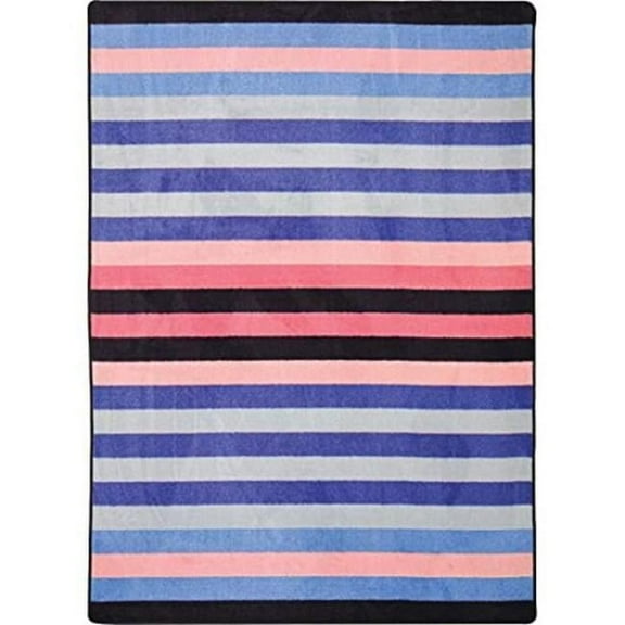 Joy Carpets 1646C 5 ft. 4 in. x 7 ft. 8 in. Purple Lei Rectangle Area Rug  Multi Color