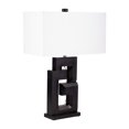 thumbnail image 3 of Sagebrook Home Modern Neutral Wood, 27"H Geometric Black Table Lamp - 18" x 10" x 27", 3 of 10