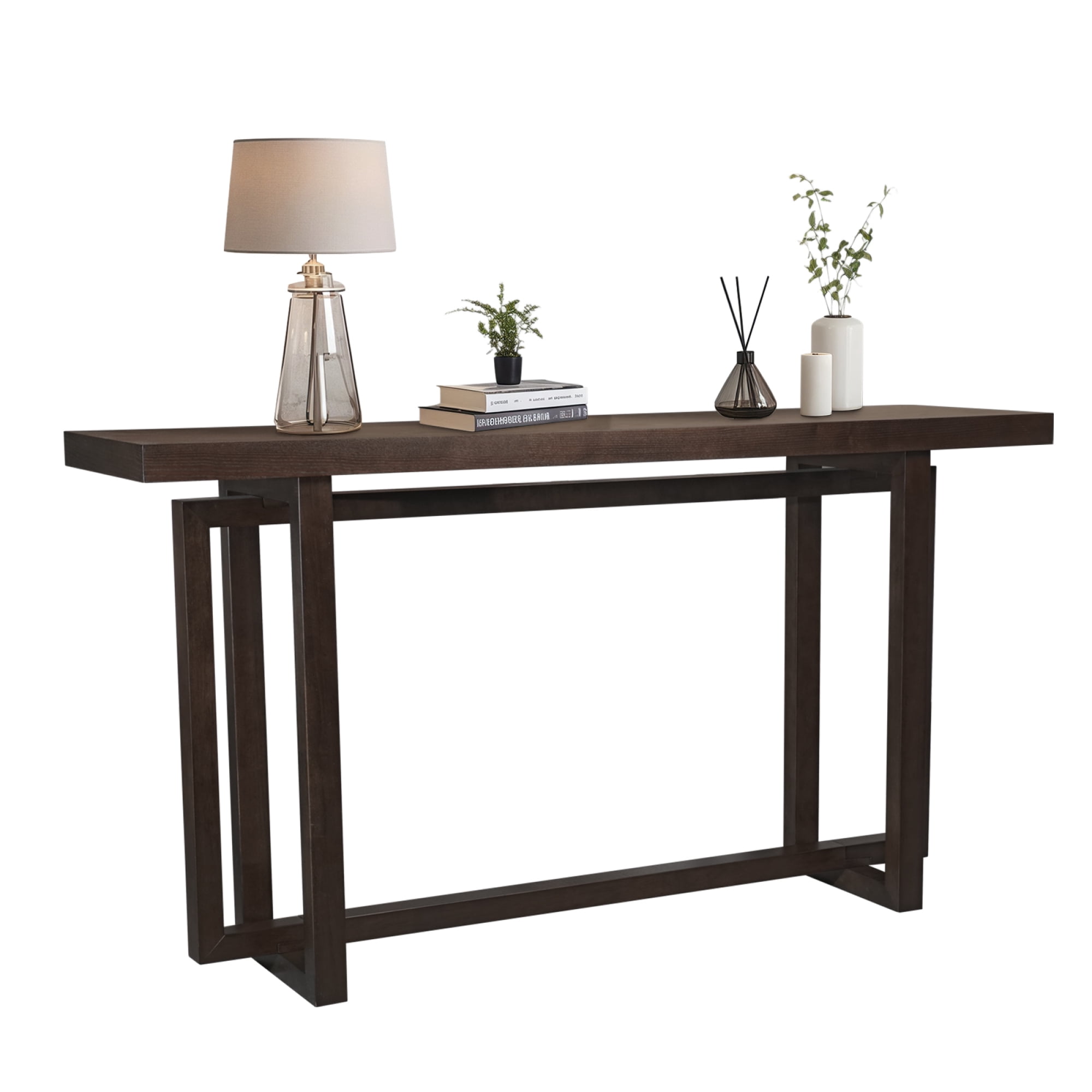 59" Narrow Console Table, Modern Sofa Table for Living Room, Narrow Rectangle Entryway Table for Hallway Kitchen Foyer