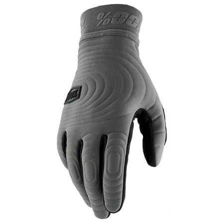 100% Brisker Xtreme Gloves - Charcoal, Full Finger, Men's, 2X-Large