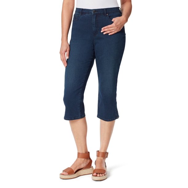 Gloria Vanderbilt Female Blue Capri Jeans for Women, 10