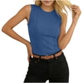 thumbnail image 2 of BRGZLK Athletic Tank Tops For Women High Neck Sleeveless Shirts Casual Tunic Tops Workout Lightweight Hiking Undershirt, 2 of 7