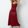 thumbnail image 2 of YFELWZ Womens Plus Size Dresses Fashion Solid Color Lock Clasp Design Beach Swimsuit Brick Red L, 2 of 9