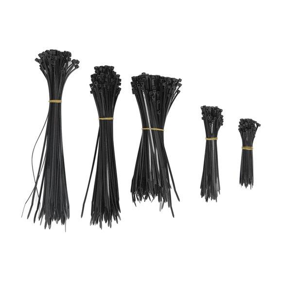 Juego surtido de bridas para cables, 550 piezas, bridas para cables con cremallera de nailon, bridas para cables con cierre automático, probadas profesionalmente Jadeshay A