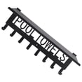 thumbnail image 2 of Pool Towel Racks with Shelf Outdoor Decor Wall Mount Hooks Holder 8 Storage Hanger, 2 of 10