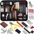 thumbnail image 2 of Luthier 57 PCS Guitar Tool Kit with Carry Bag, Repair Maintenance Tools String Action Ruler Luthier File Guitar Bridge Pins for Guitar Ukulele Bass Banjo, String Instrument, 2 of 7