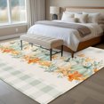 thumbnail image 6 of Thanksgiving Coastal Area Rug 5x8 Washable Rug Non Slip Fall Pumpkin Leaves Starfish Plaid Large Area Rug Soft Stainresistant Indoor Floor Carpet for Living Room Bedroom Home Office Dining Room, 6 of 9