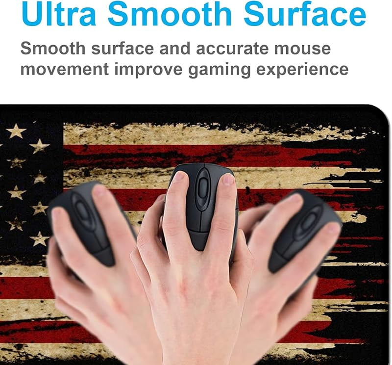 Large Extended Gaming Mouse Pad with Stitched Edges, Non-Slip Waterproof Rubber Base Mouse Pad for Office, Computer, Keyboard, Laptop and Home Desk Pad 35.4 x 15.7 x 0.12 Inch