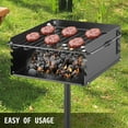 thumbnail image 5 of VEVOR Park Style Charcoal Grill and Cookouts Carbon Steel Park Style BBQ Wood Grill Adjustable, 5 of 9