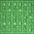 thumbnail image 1 of Ahgly Company Indoor Square Abstract Emerald Green Contemporary Area Rugs, 3' Square, 1 of 4