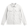 thumbnail image 5 of WIZUTIZ Men's Casual Jacket Solid Color Lapel Collar Zipper Closure Multi-Pocket Long Sleeve Waffle Knit Polyester Top for Outdoor Daily Summer Streetwear, 5 of 8