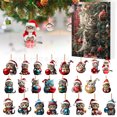 thumbnail image 2 of Caja ciega de cuenta atrás de Navidad, colgante acrílico de gato bonito, decoración de árbol de Navidad, mochila, colgante de coche, 2 of 4