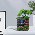 thumbnail image 4 of Fuente de mesa Cascada de roca con luces de colores Regalo de inauguración Estatua decorativa de paisaje acuático para escritorio de meditación , sin niebla estilo G sin Mist Macarena Fuentes de mesa, 4 of 4