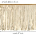 thumbnail image 2 of 5 Yards 8 Inch Chainette Fringe Trim Tassel Sewing Trim for DIY Sewing CraftsShade Decoration, Coffee, 2 of 6