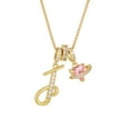 thumbnail image 1 of Collares colgantes con letras iniciales de 3 capas de oro un collar, 1 of 1