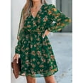thumbnail image 3 of Cupshe Women's Floral Print Chiffon Mini Dress, Size XS-XL, 3 of 5
