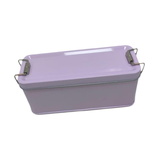 Caja de hojalata, caja de hojalata vacía y portátil, recipiente de hojalata para dulces y Blanco